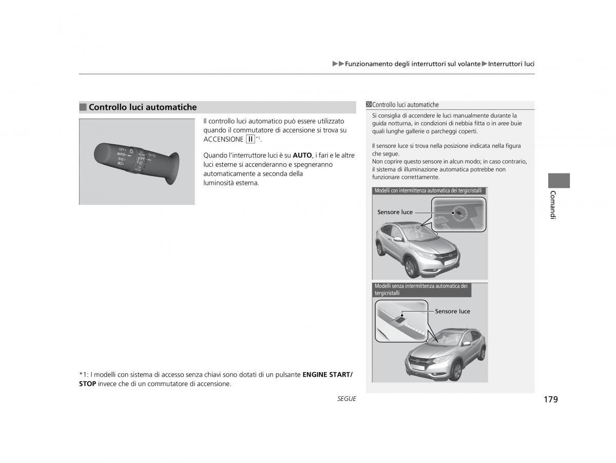 Honda HR V II 2 manuale del proprietario / page 180