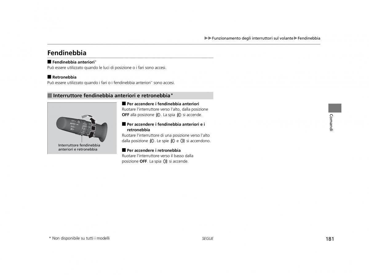 Honda HR V II 2 manuale del proprietario / page 182