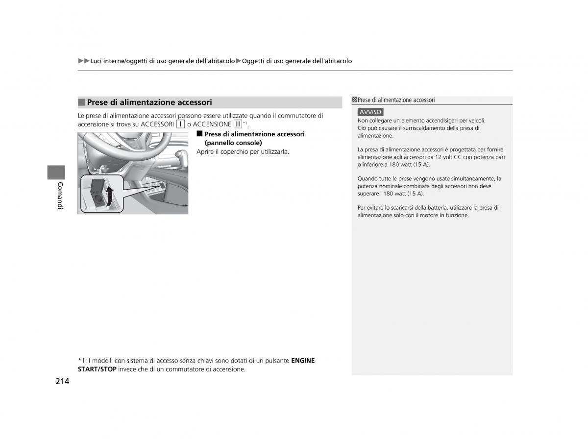 Honda HR V II 2 manuale del proprietario / page 215