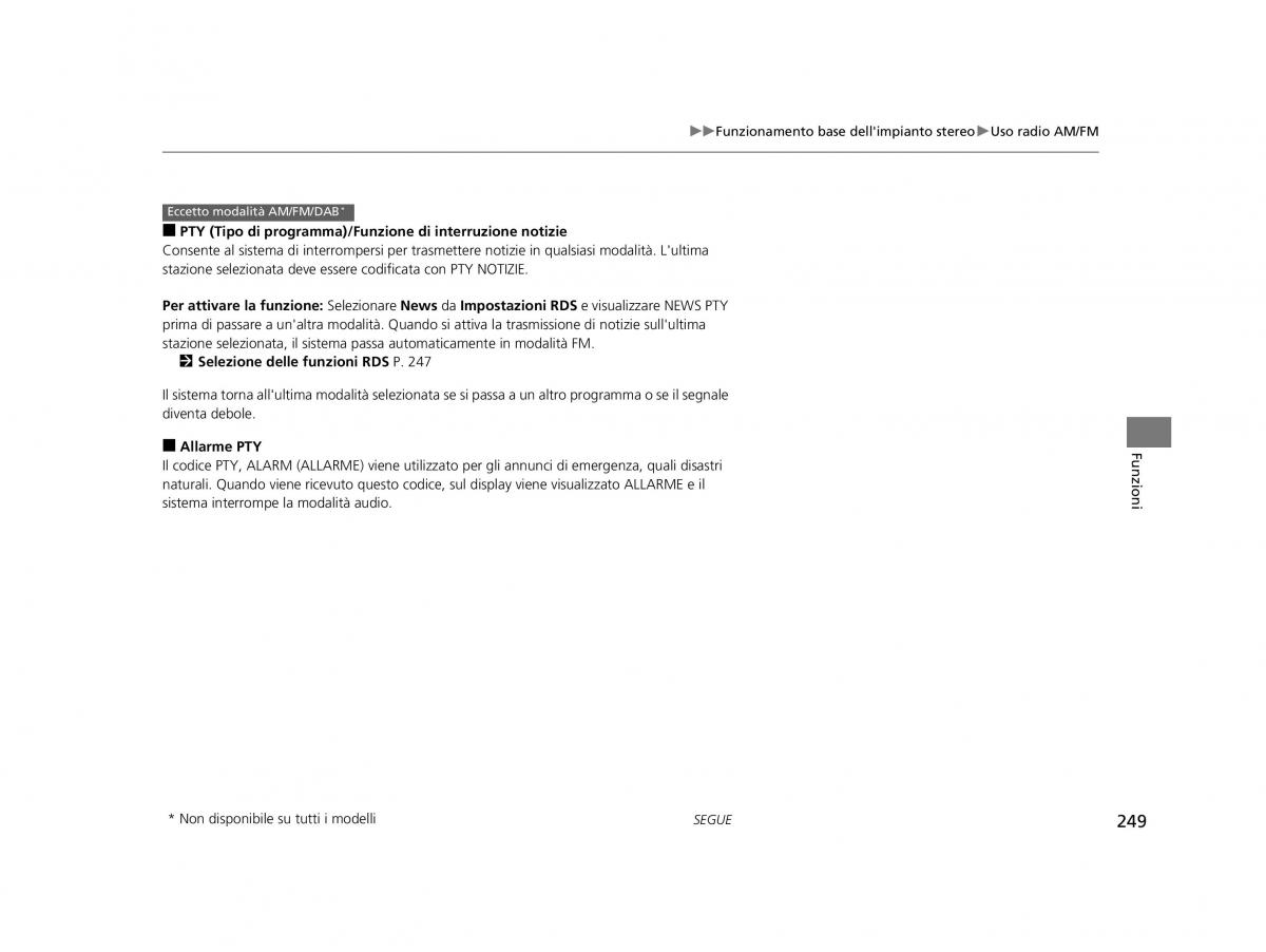 Honda HR V II 2 manuale del proprietario / page 250