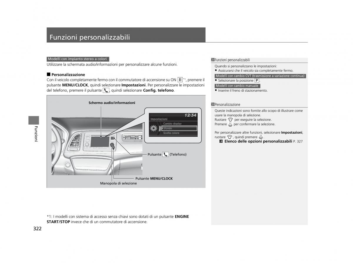 Honda HR V II 2 manuale del proprietario / page 323