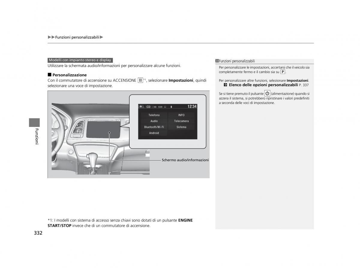 Honda HR V II 2 manuale del proprietario / page 333