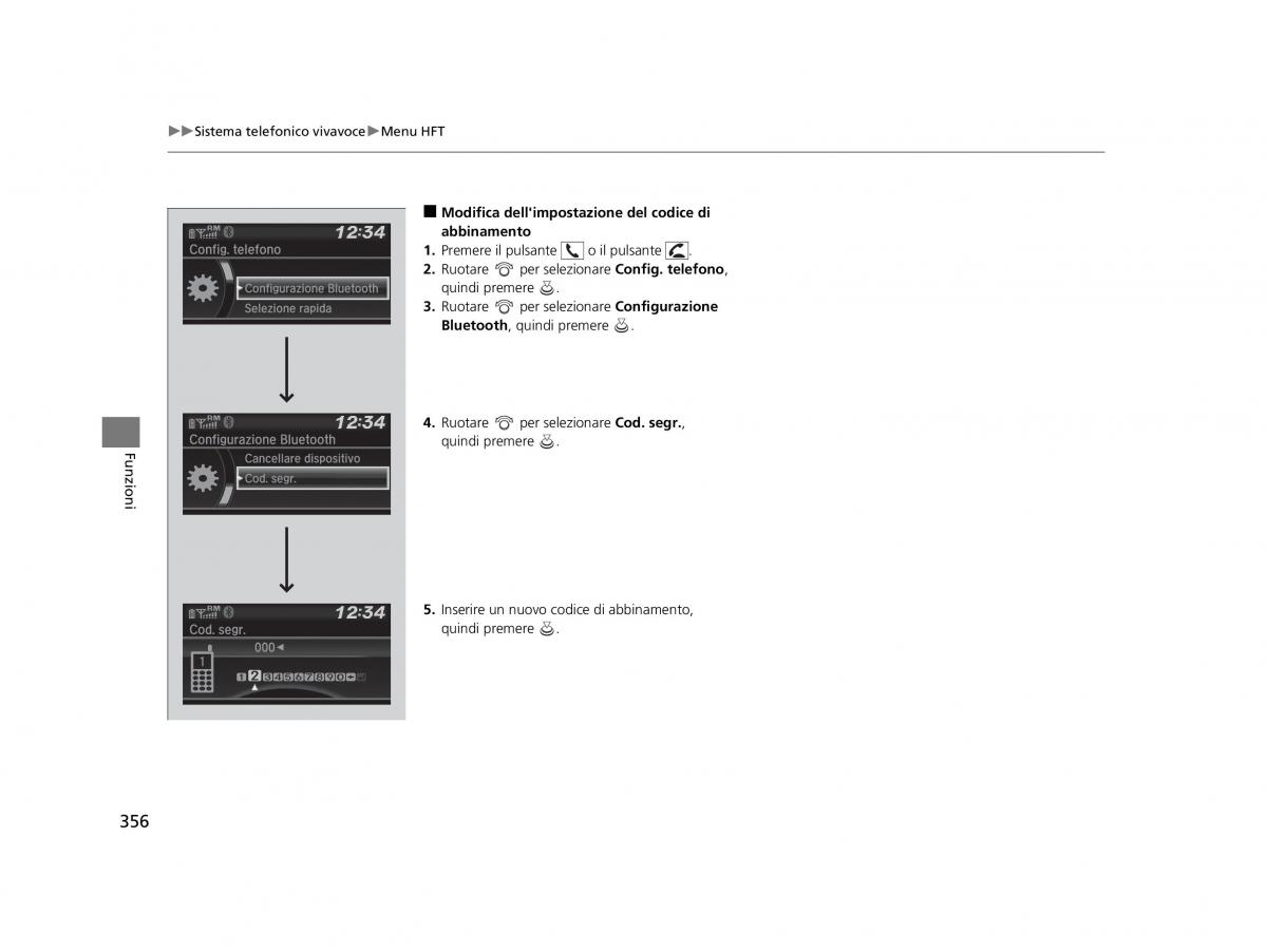 Honda HR V II 2 manuale del proprietario / page 357