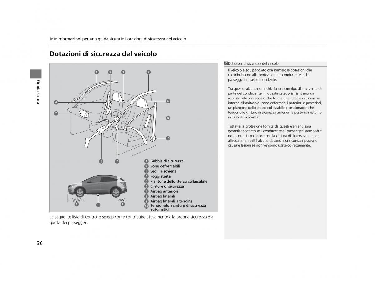 Honda HR V II 2 manuale del proprietario / page 37