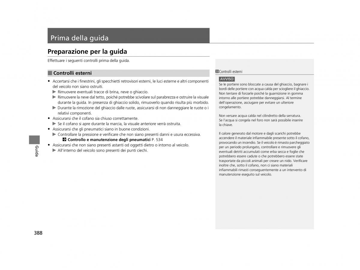 Honda HR V II 2 manuale del proprietario / page 389