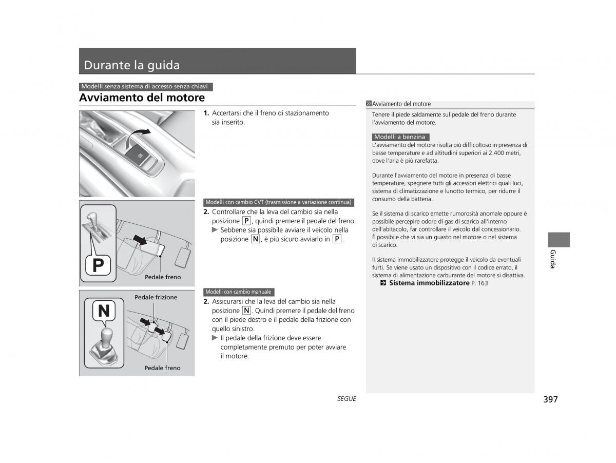 Honda HR V II 2 manuale del proprietario / page 398