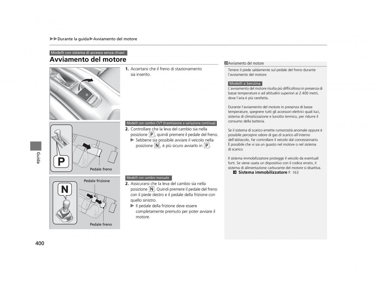 Honda HR V II 2 manuale del proprietario / page 401