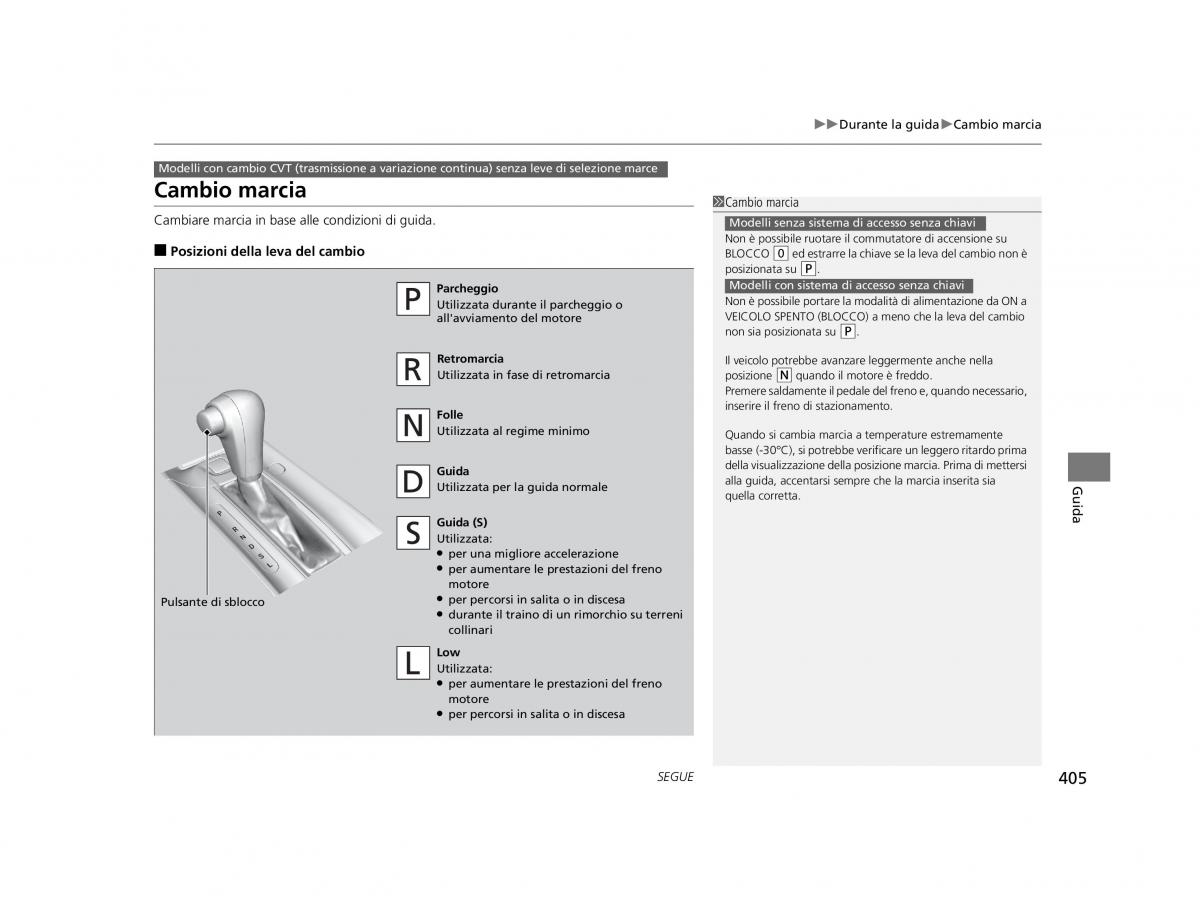 Honda HR V II 2 manuale del proprietario / page 406