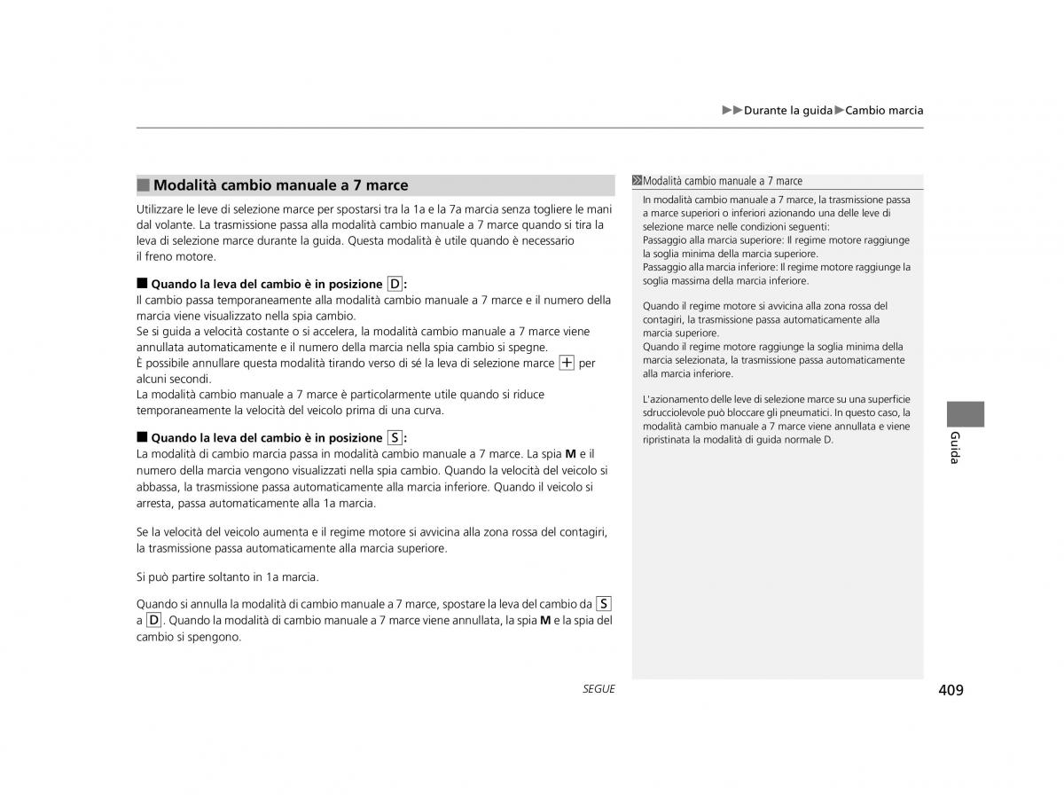 Honda HR V II 2 manuale del proprietario / page 410