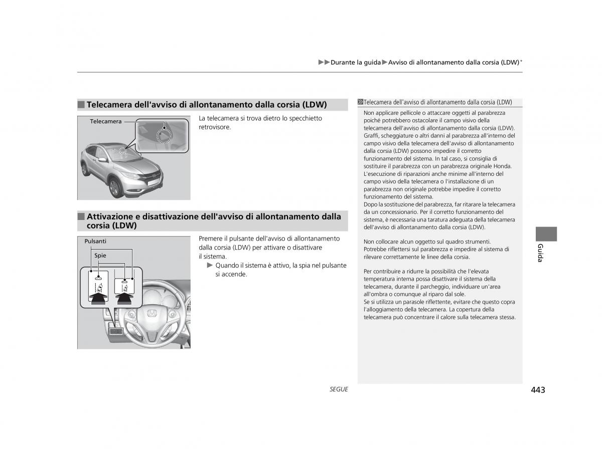 Honda HR V II 2 manuale del proprietario / page 444