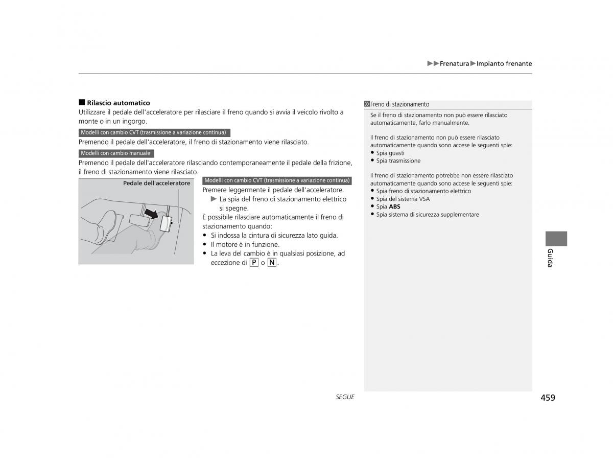 Honda HR V II 2 manuale del proprietario / page 460