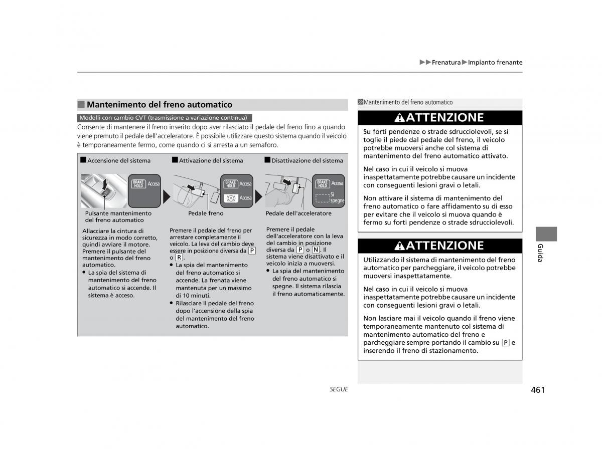 Honda HR V II 2 manuale del proprietario / page 462