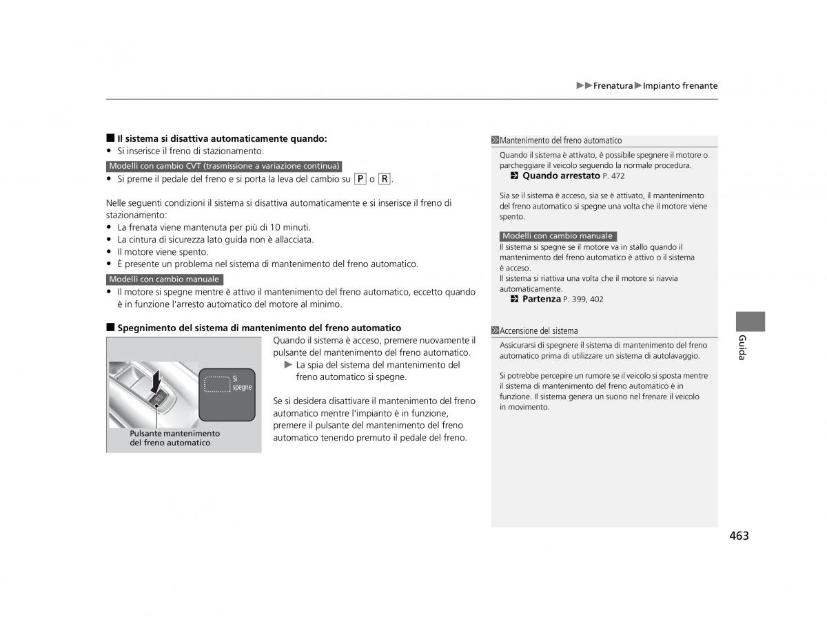 Honda HR V II 2 manuale del proprietario / page 464