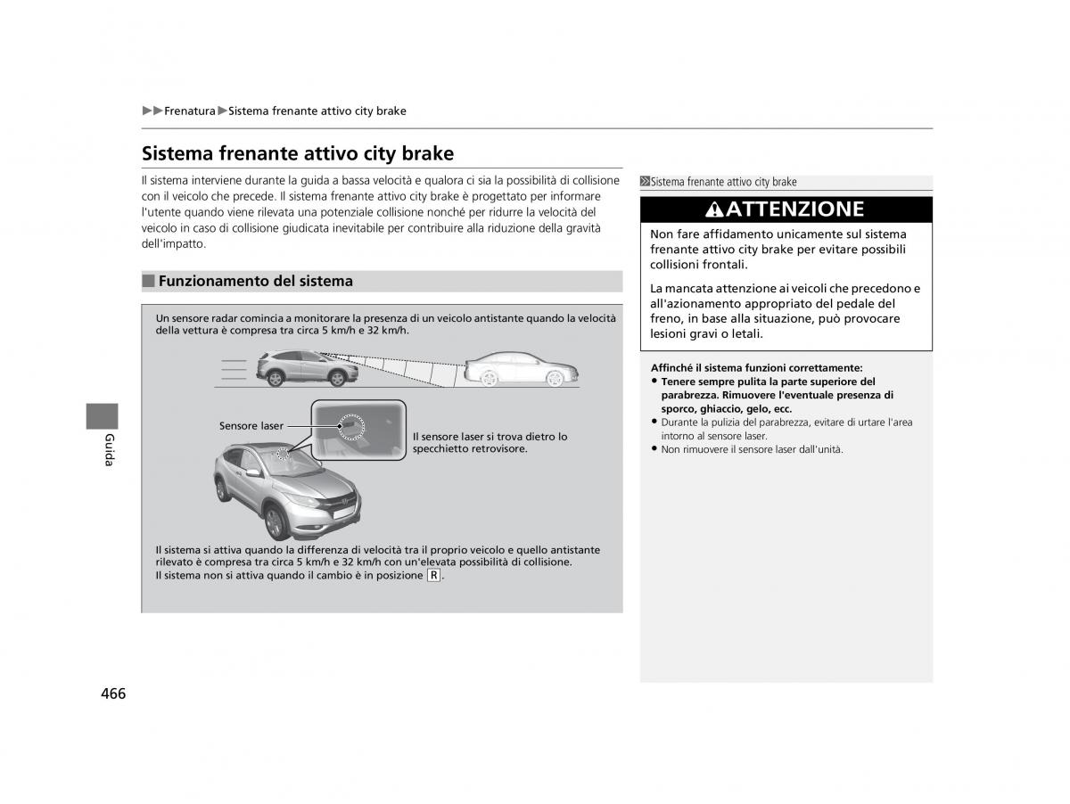 Honda HR V II 2 manuale del proprietario / page 467