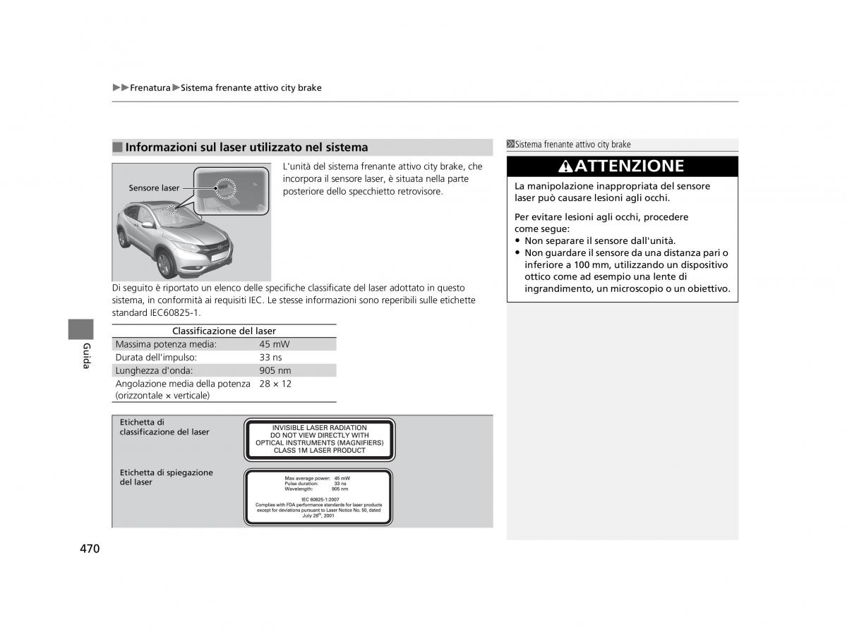 Honda HR V II 2 manuale del proprietario / page 471