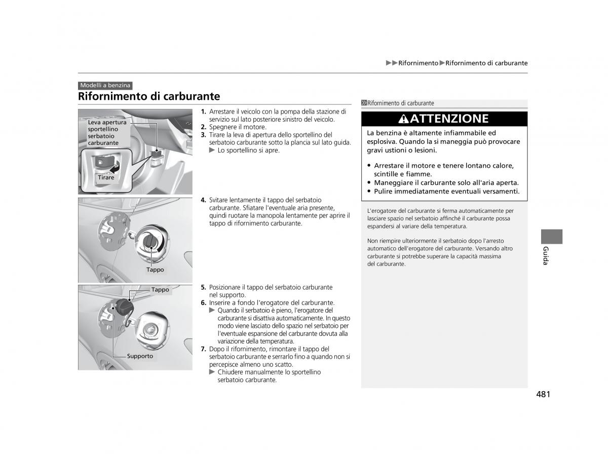 Honda HR V II 2 manuale del proprietario / page 482