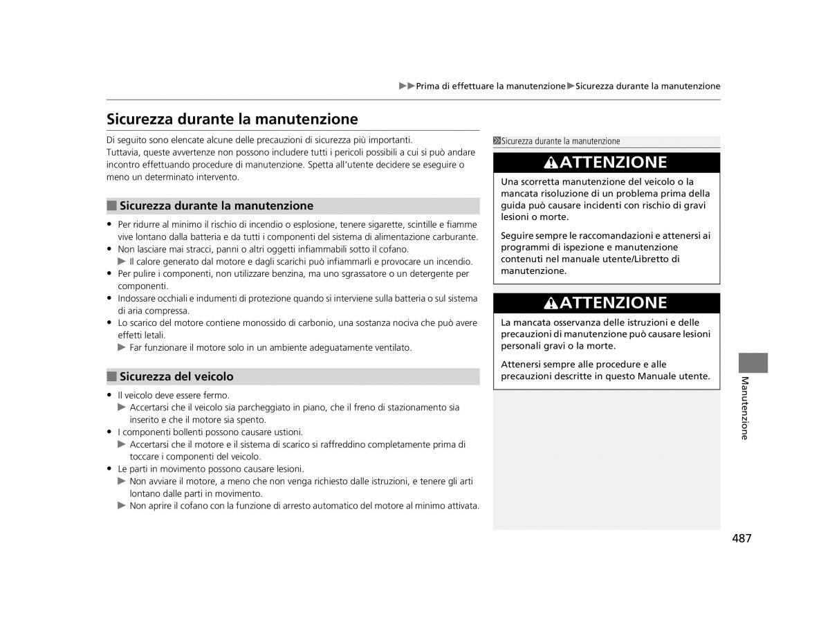 Honda HR V II 2 manuale del proprietario / page 488