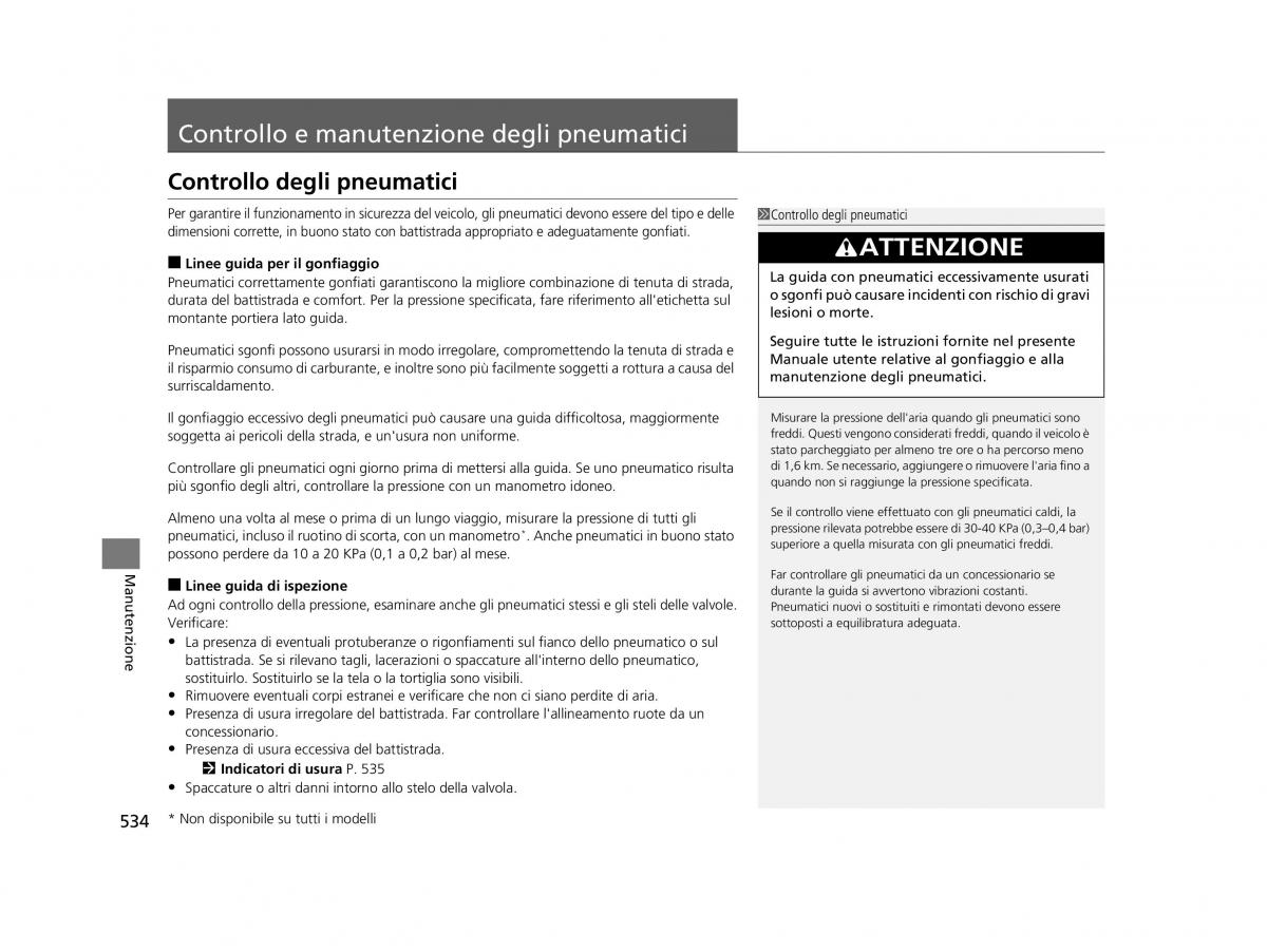 Honda HR V II 2 manuale del proprietario / page 535