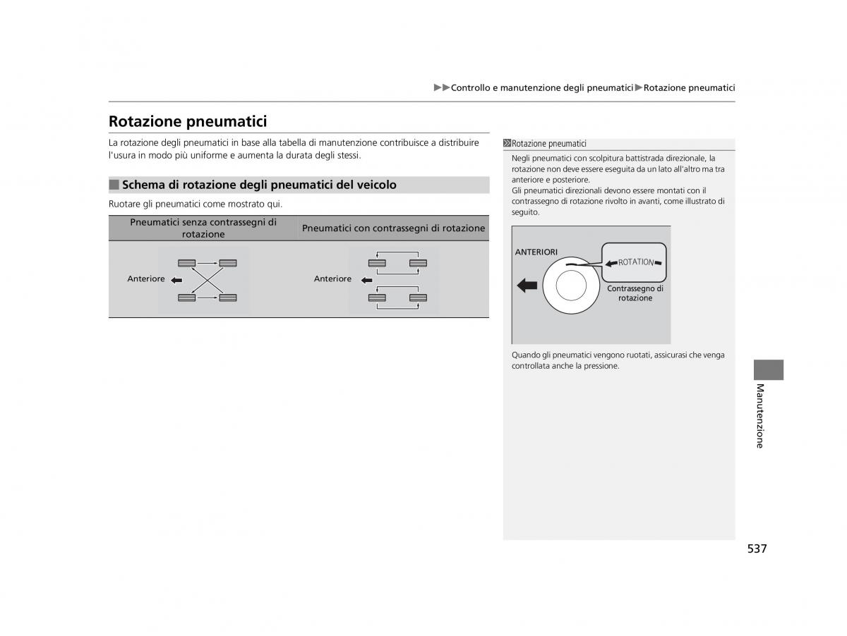 Honda HR V II 2 manuale del proprietario / page 538