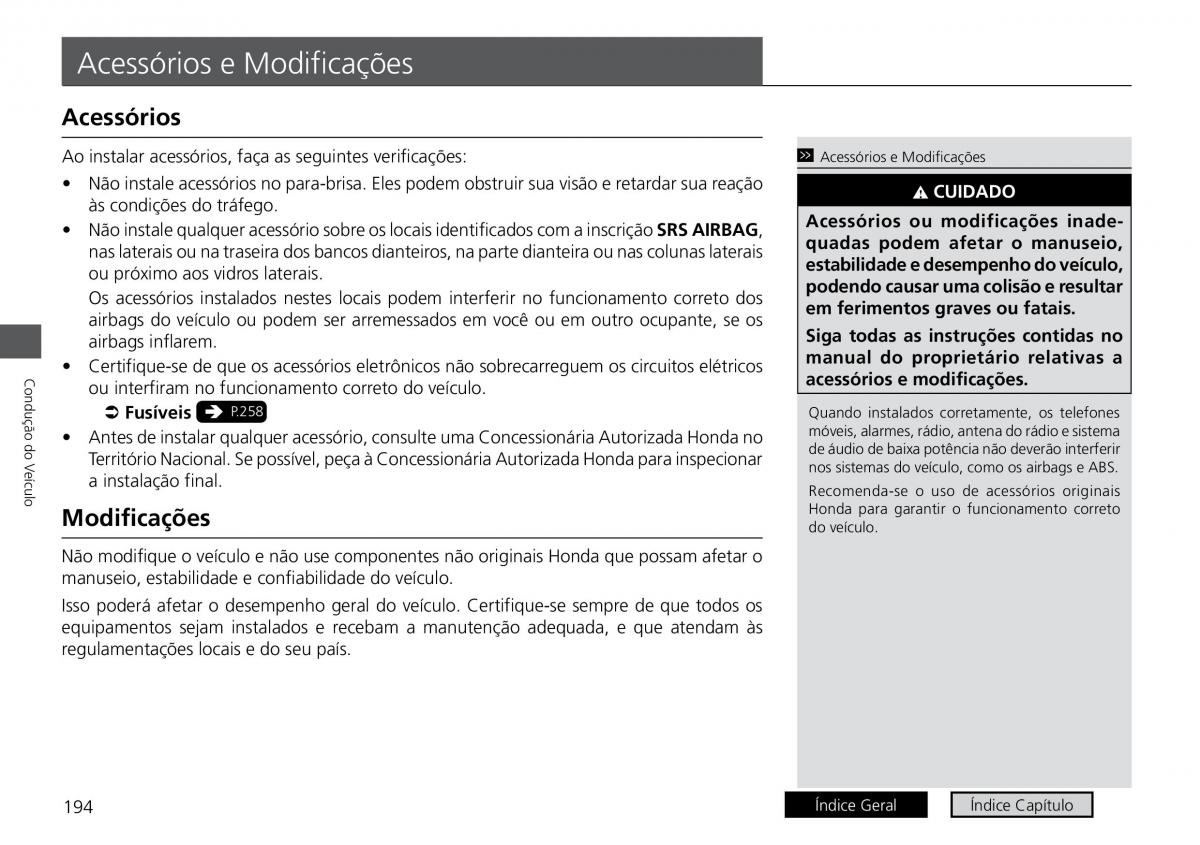 Honda HR V II 2 manual del propietario / page 202