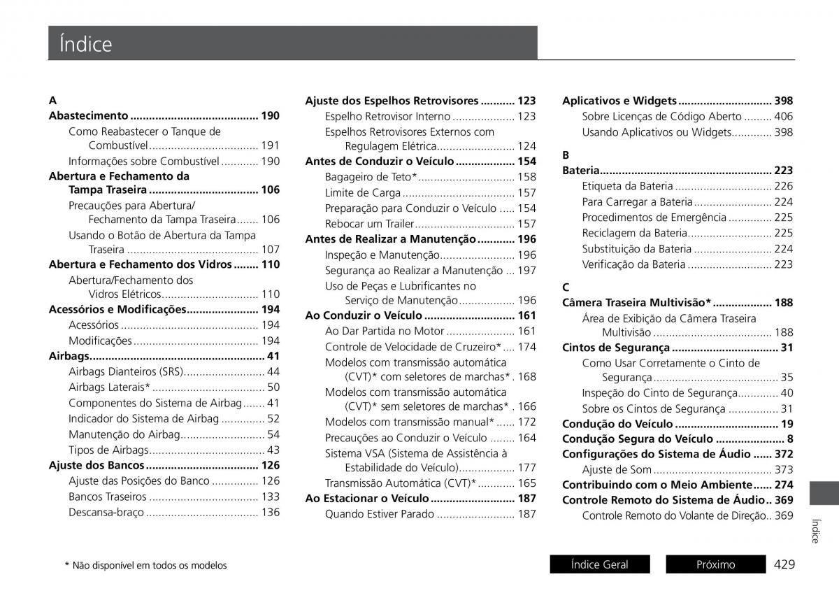 Honda HR V II 2 manual del propietario / page 437