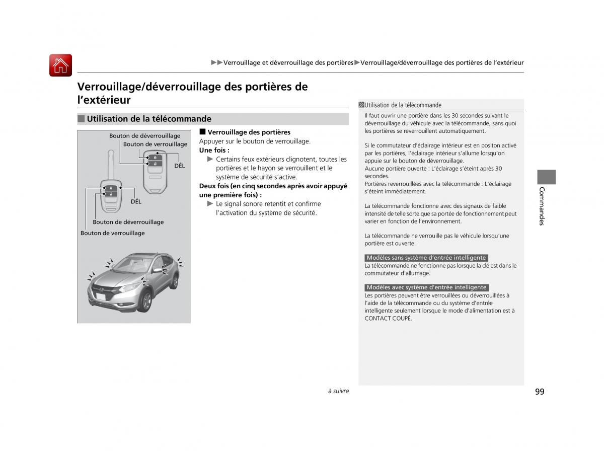 Honda HR V II 2 manuel du proprietaire / page 100