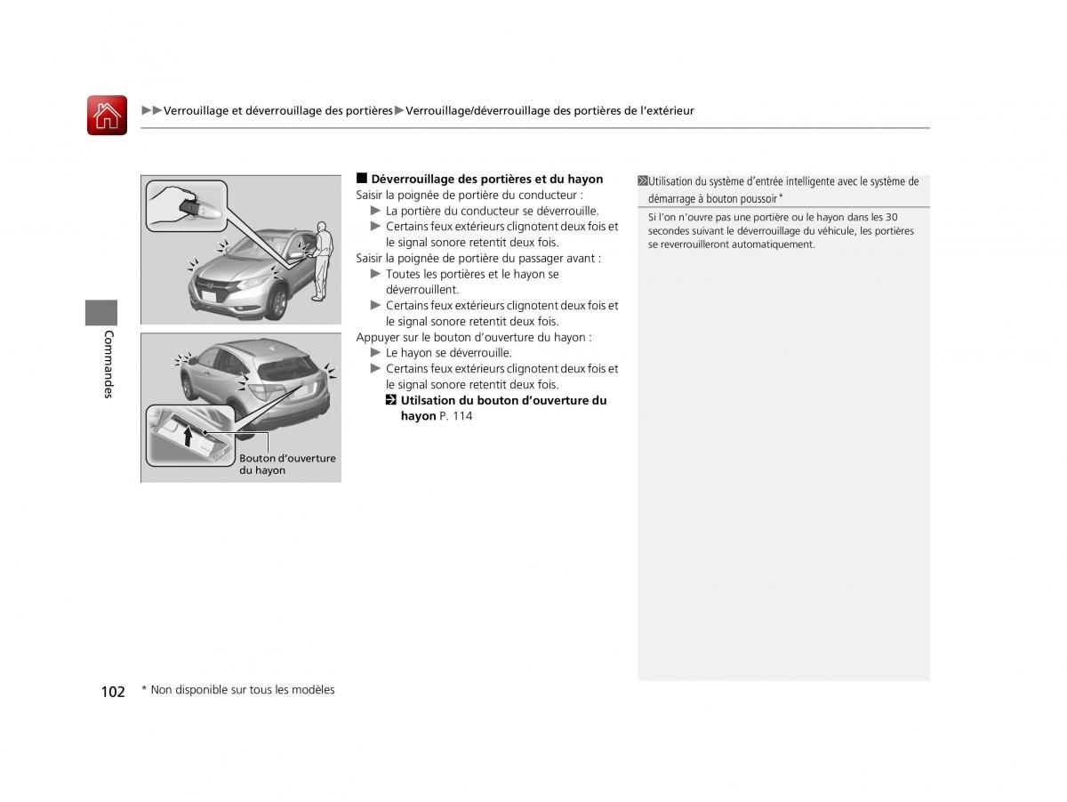 Honda HR V II 2 manuel du proprietaire / page 103