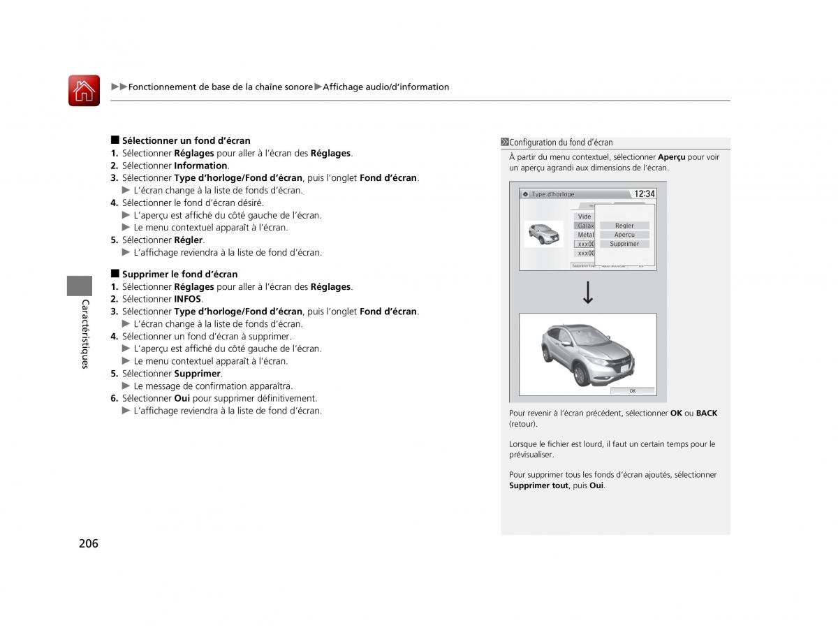 Honda HR V II 2 manuel du proprietaire / page 207