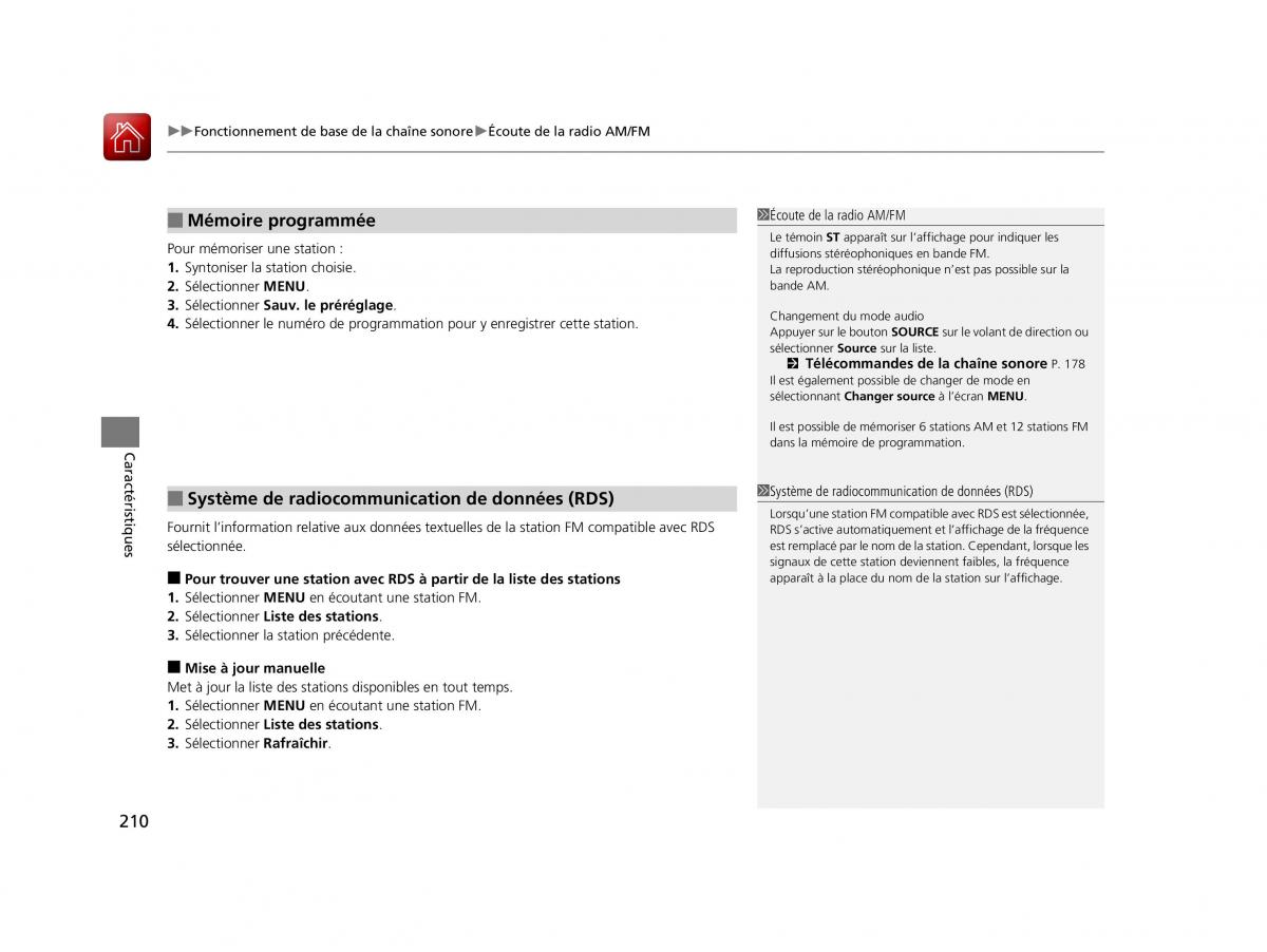 Honda HR V II 2 manuel du proprietaire / page 211