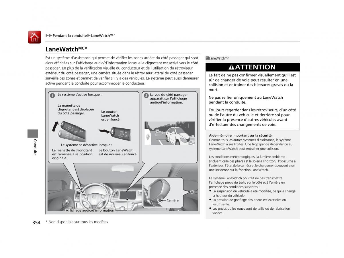 Honda HR V II 2 manuel du proprietaire / page 355