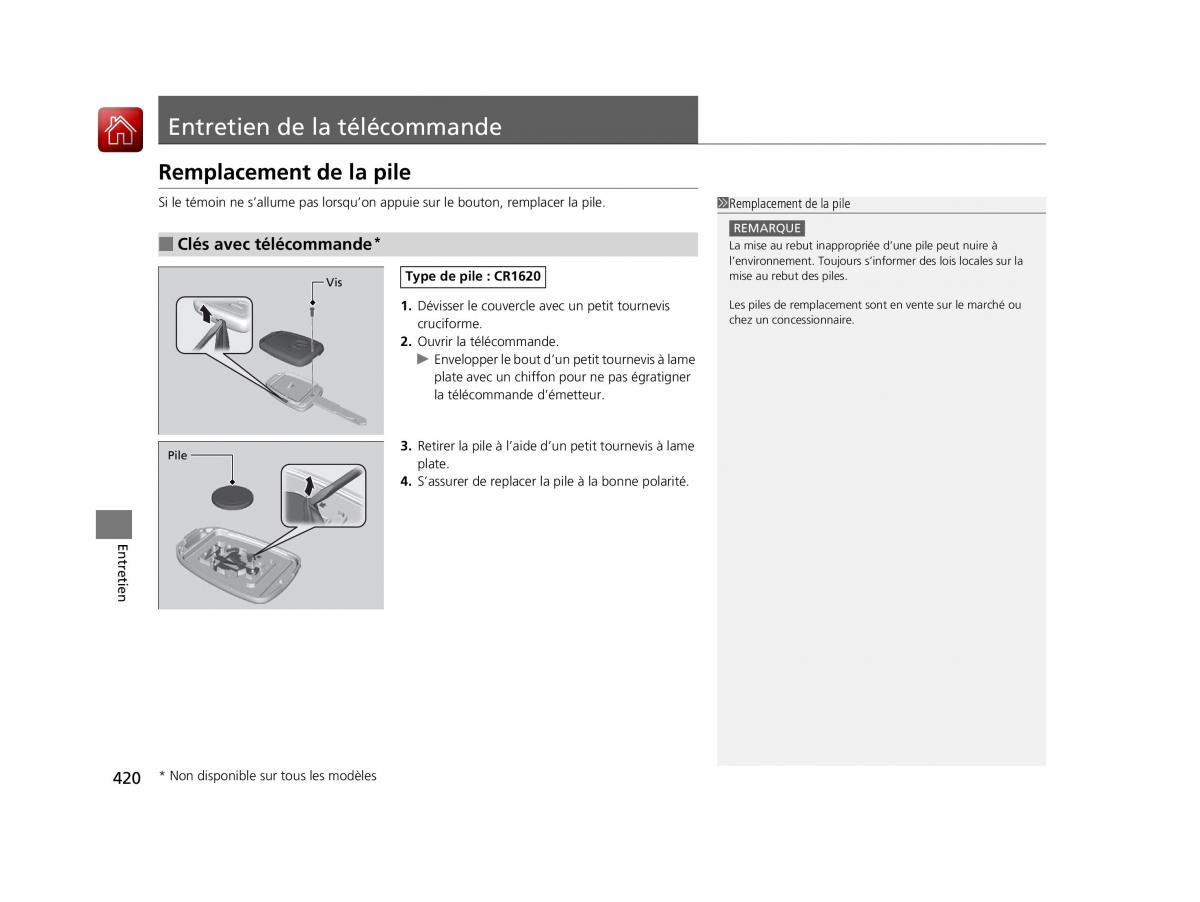 Honda HR V II 2 manuel du proprietaire / page 421