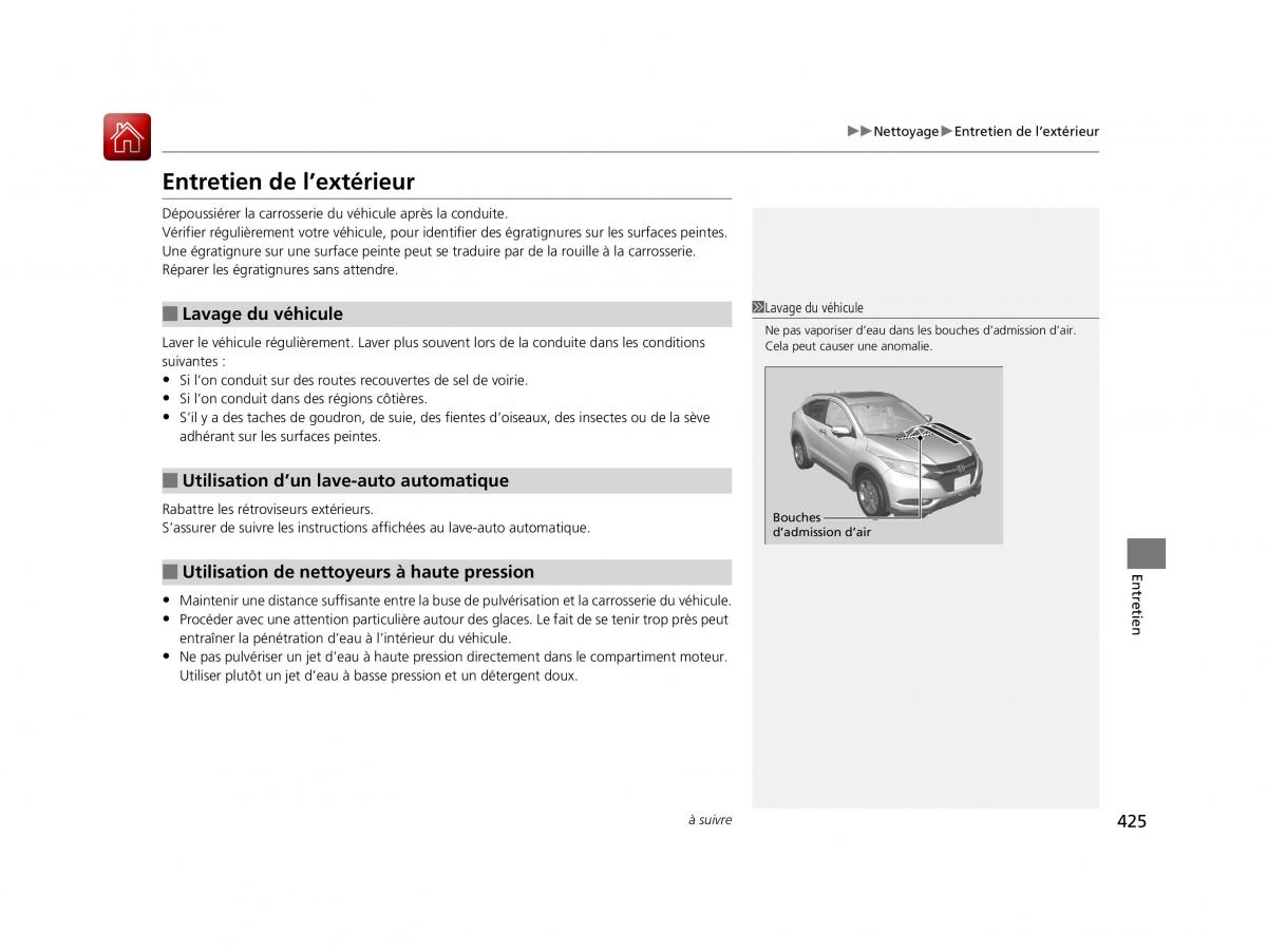 Honda HR V II 2 manuel du proprietaire / page 426