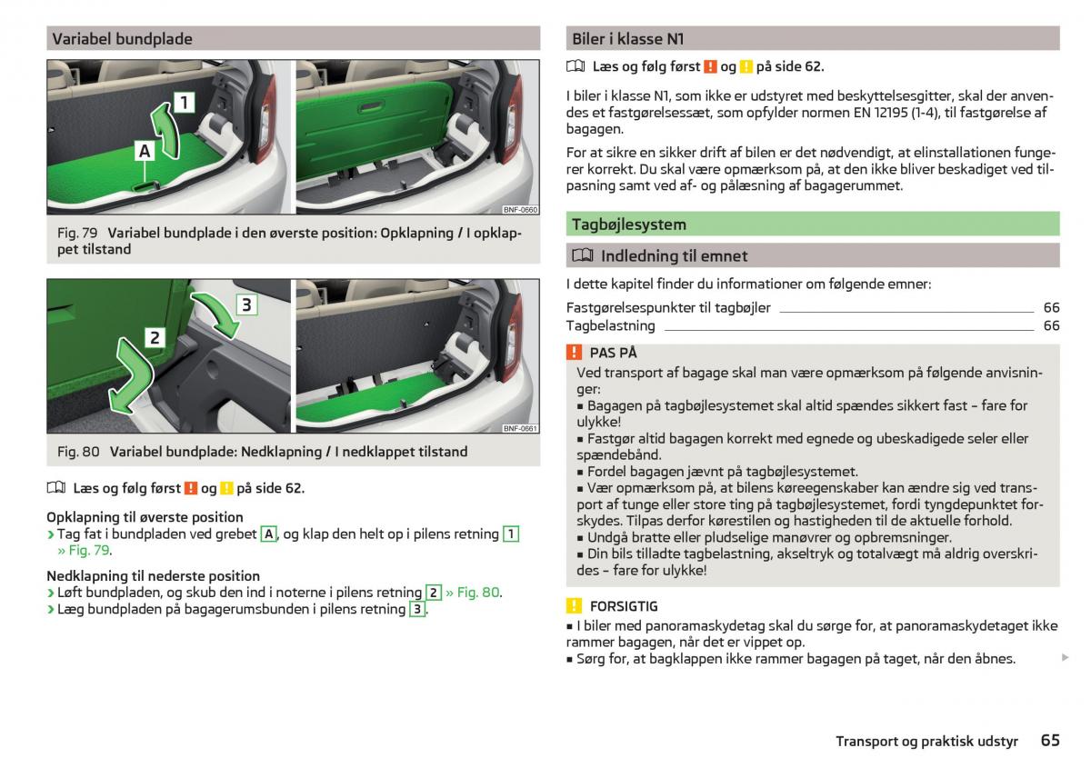 Skoda Citigo Bilens instruktionsbog / page 67