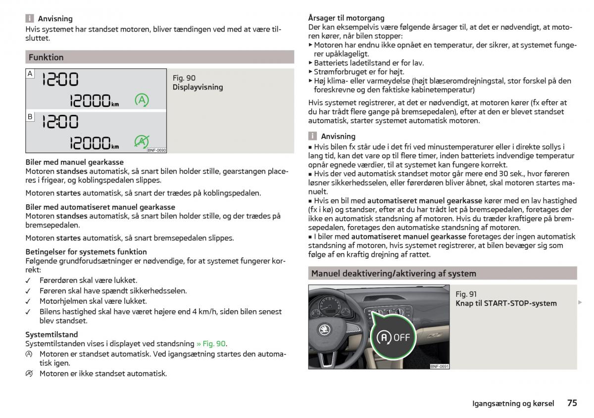 Skoda Citigo Bilens instruktionsbog / page 77