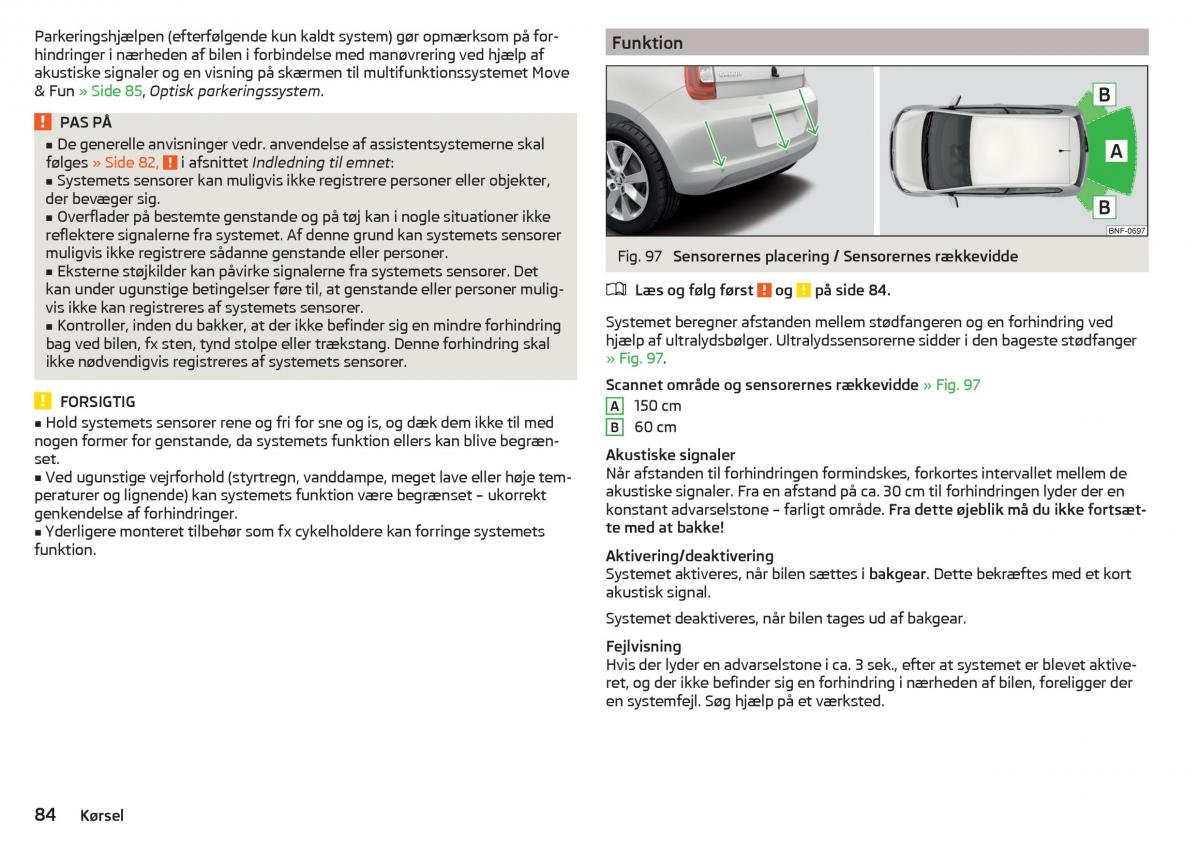 Skoda Citigo Bilens instruktionsbog / page 86