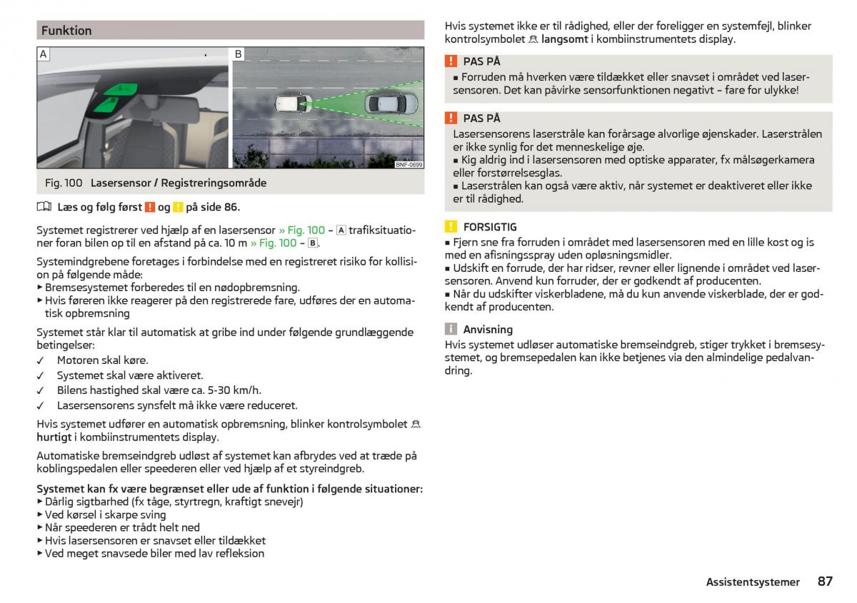 Skoda Citigo Bilens instruktionsbog / page 89