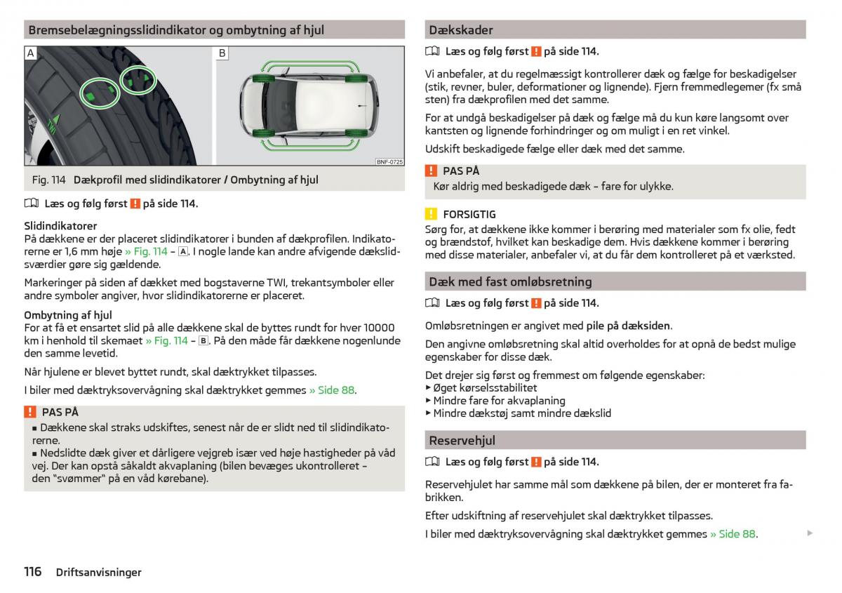 Skoda Citigo Bilens instruktionsbog / page 118