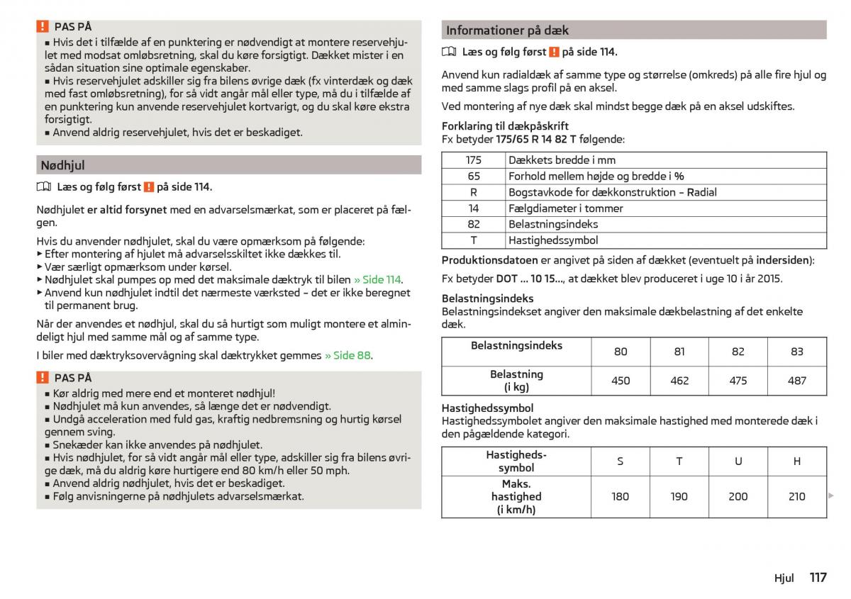 Skoda Citigo Bilens instruktionsbog / page 119