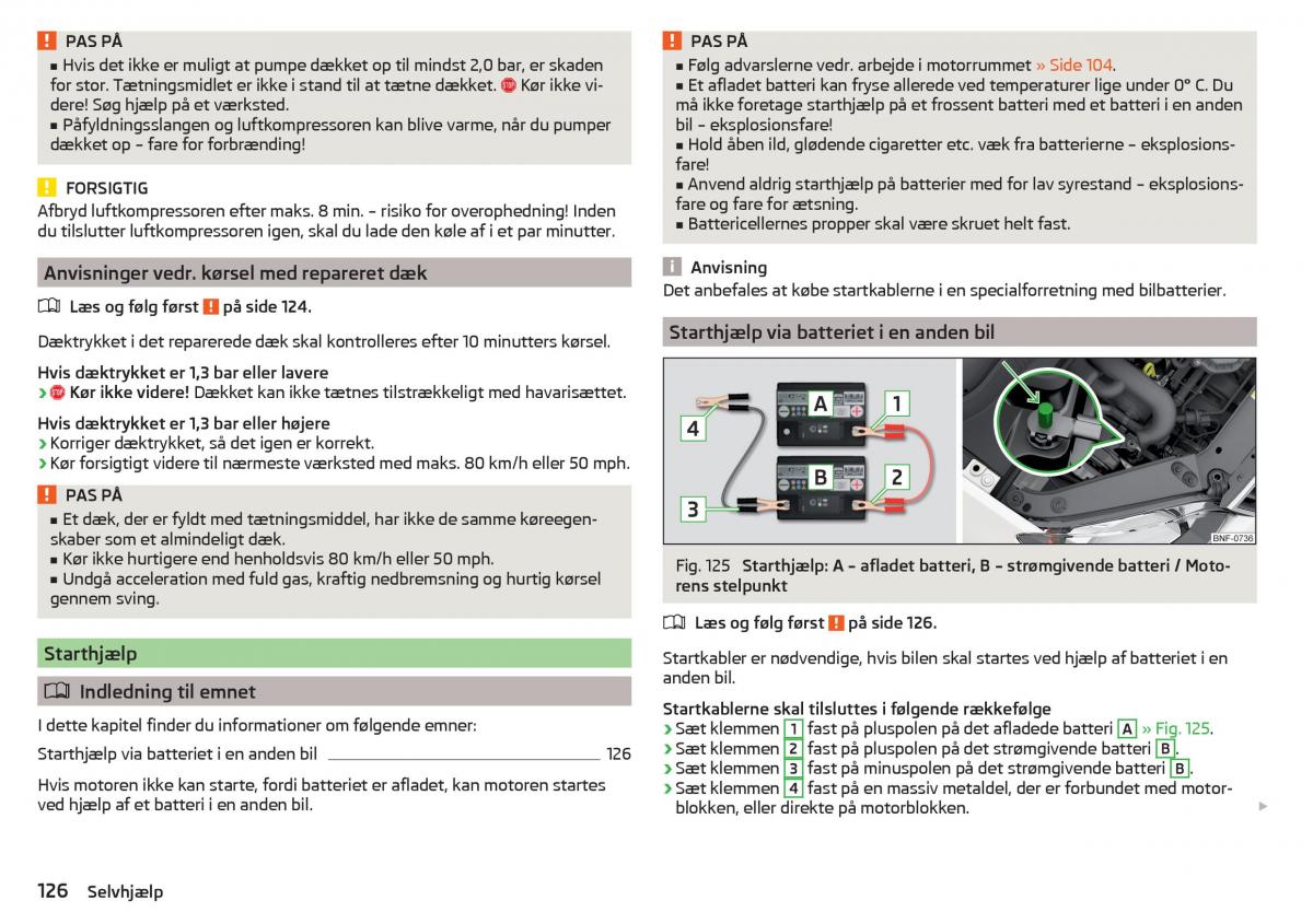 Skoda Citigo Bilens instruktionsbog / page 128