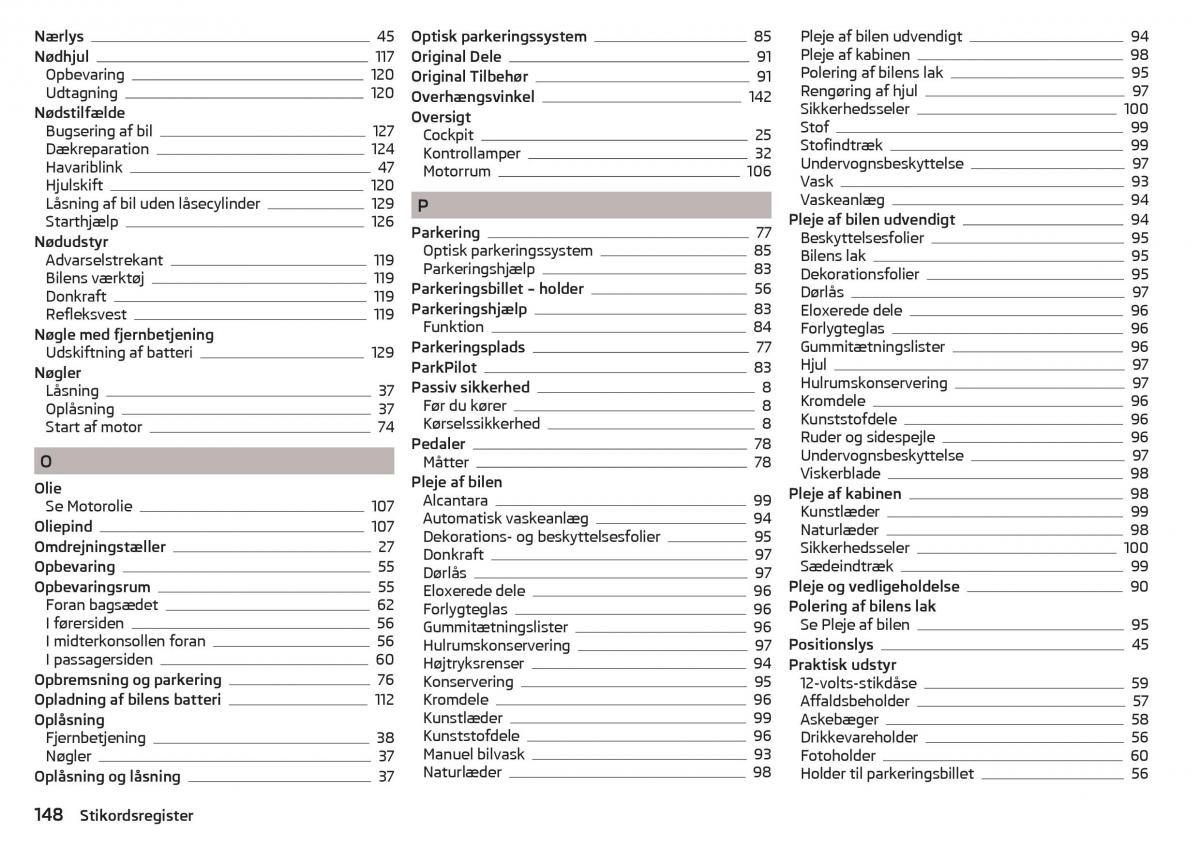 Skoda Citigo Bilens instruktionsbog / page 150