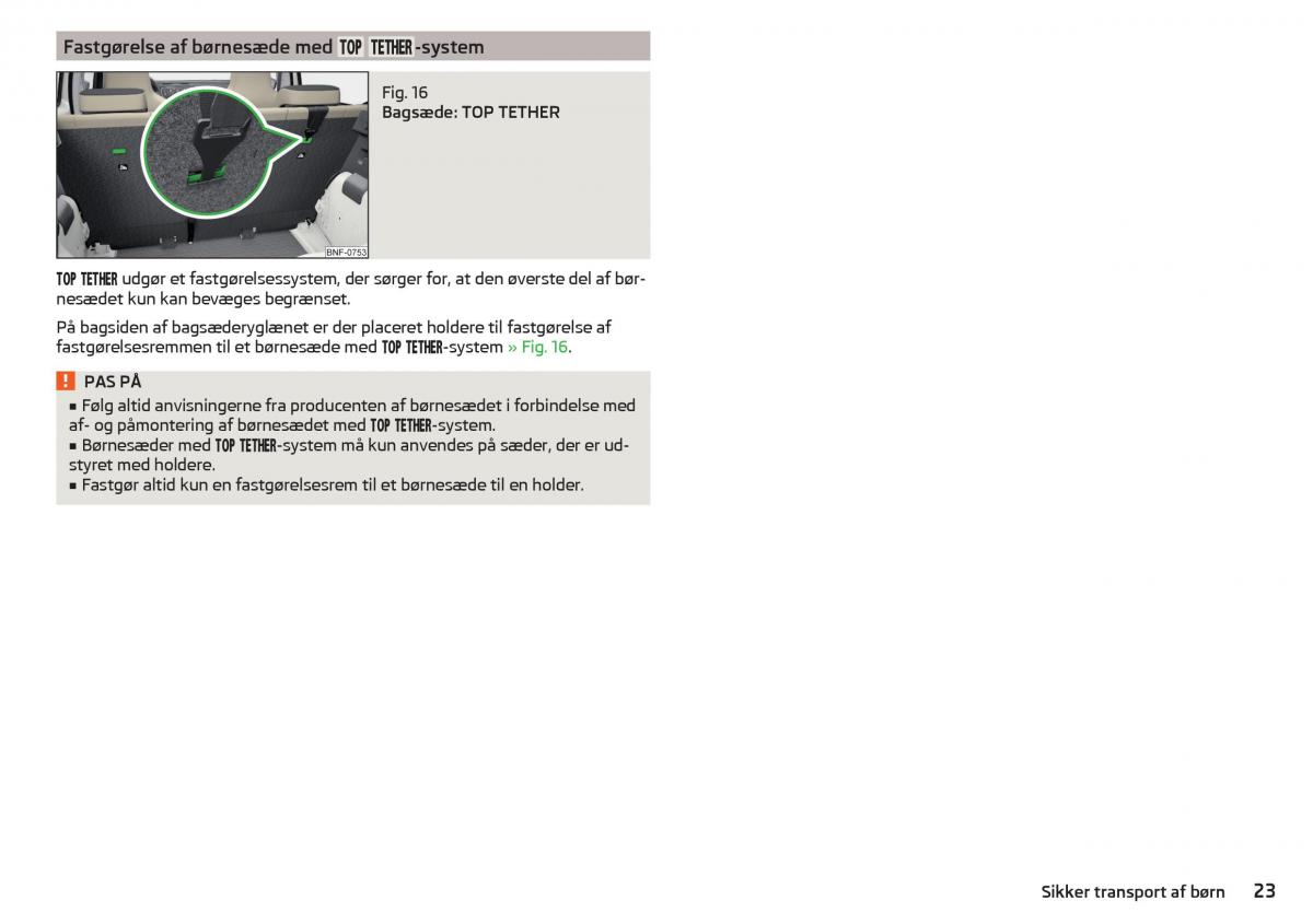 Skoda Citigo Bilens instruktionsbog / page 25