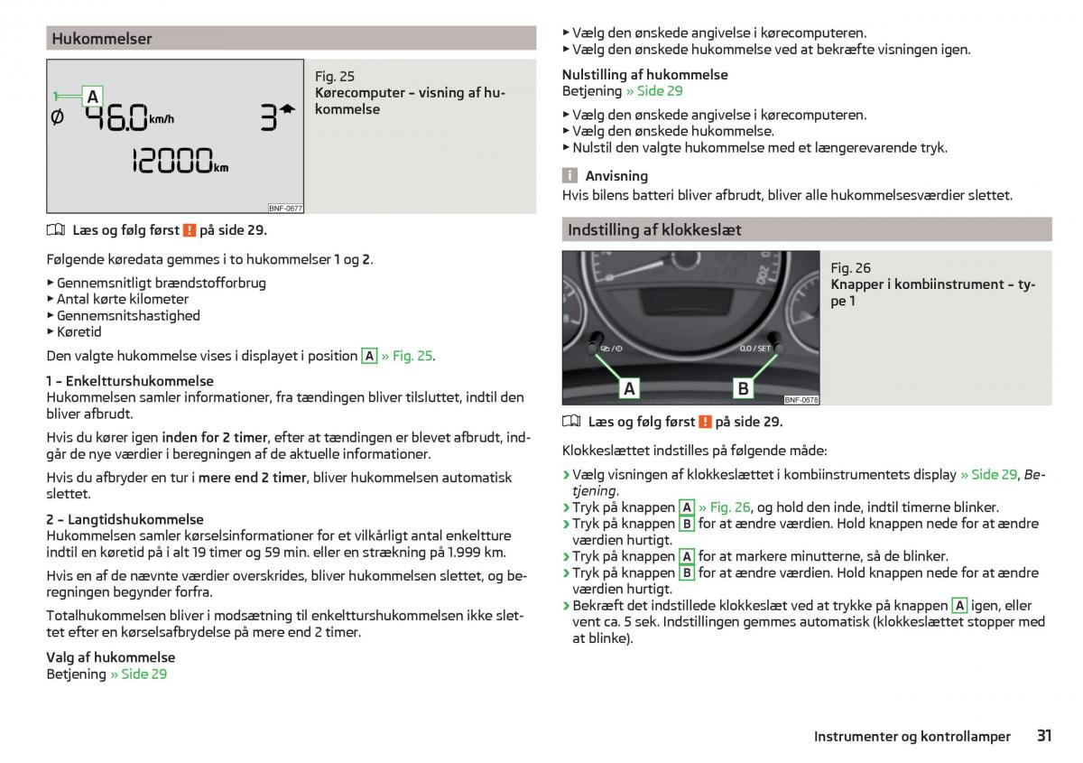 Skoda Citigo Bilens instruktionsbog / page 33