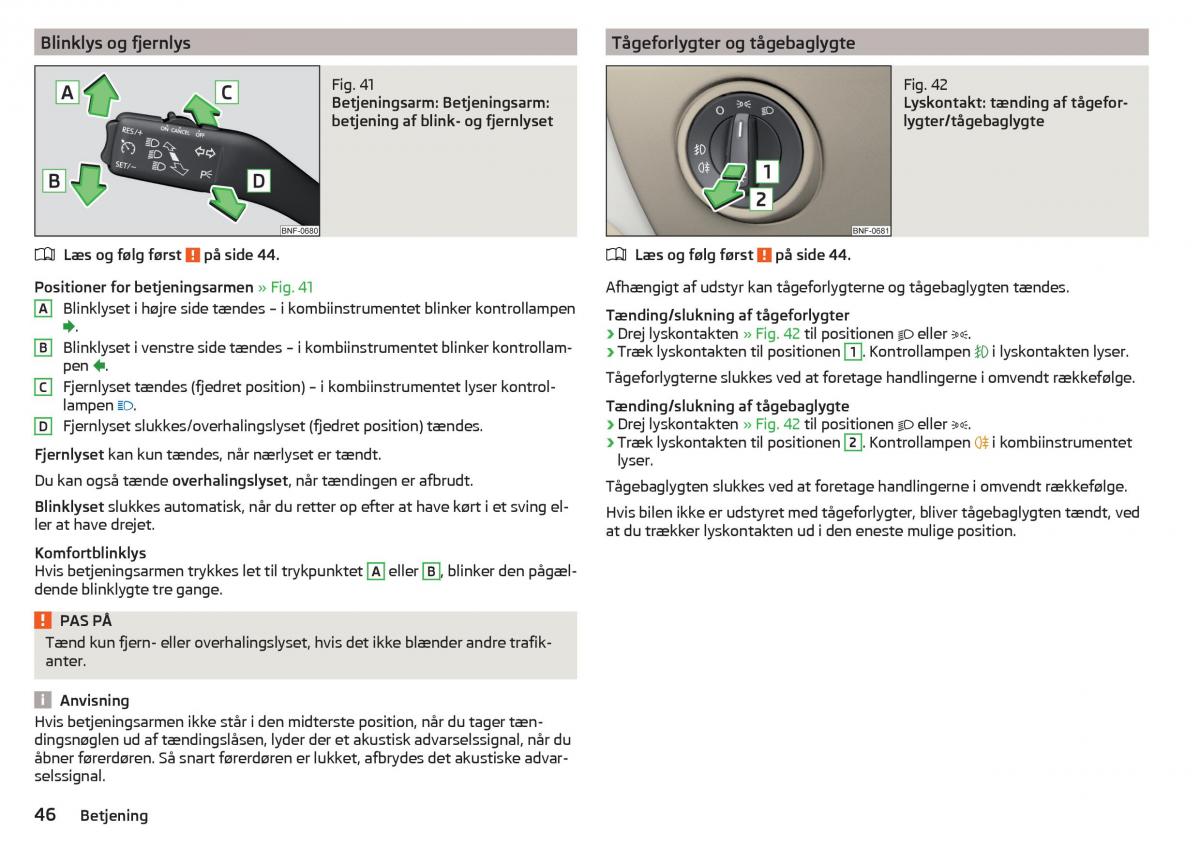 Skoda Citigo Bilens instruktionsbog / page 48