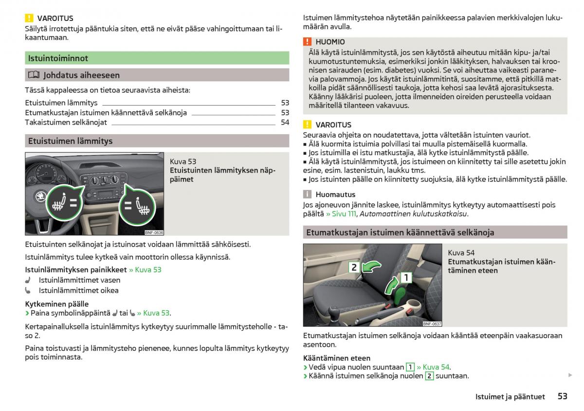 Skoda Citigo omistajan kasikirja / page 55