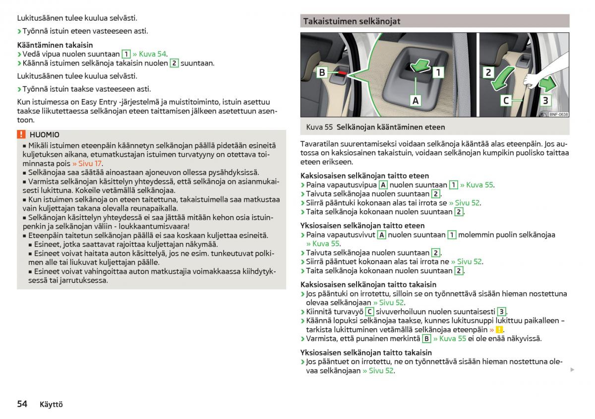 Skoda Citigo omistajan kasikirja / page 56