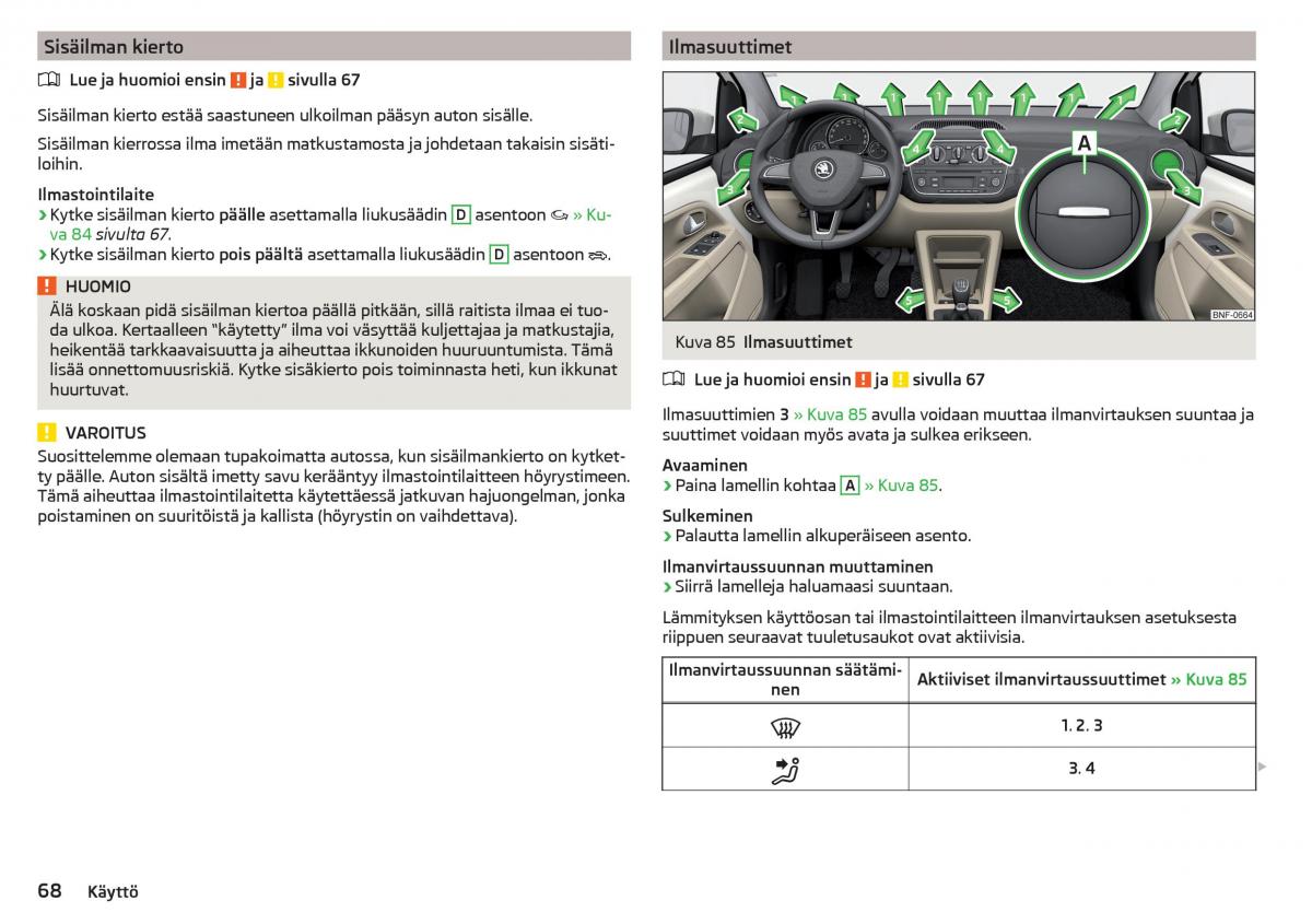 Skoda Citigo omistajan kasikirja / page 70