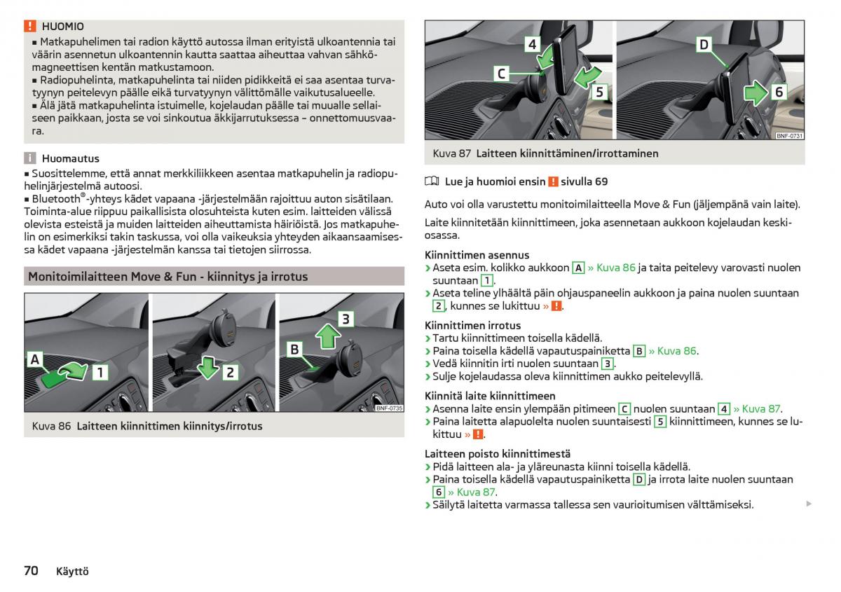 Skoda Citigo omistajan kasikirja / page 72