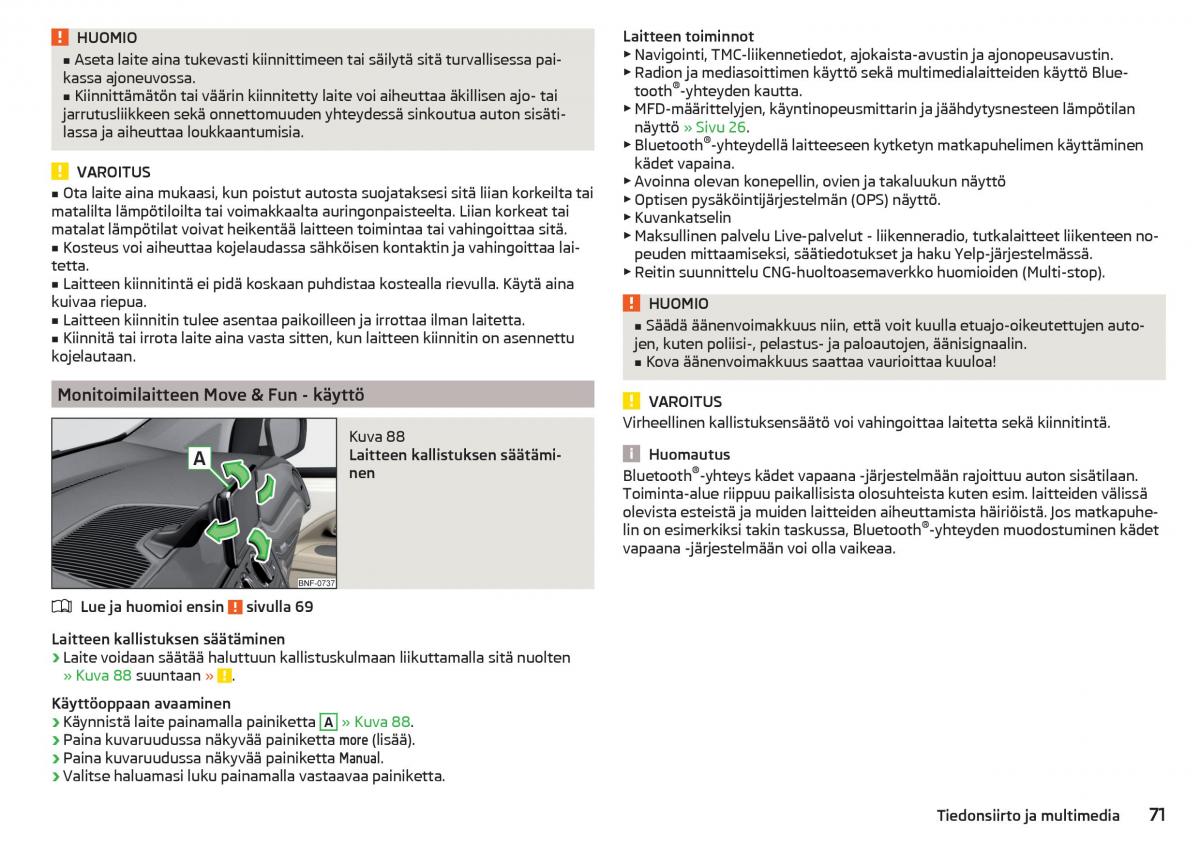 Skoda Citigo omistajan kasikirja / page 73