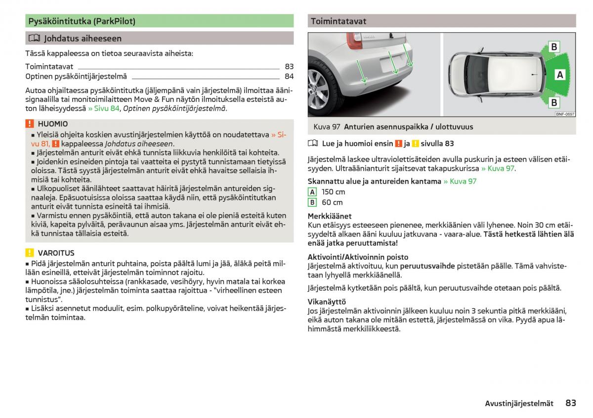 Skoda Citigo omistajan kasikirja / page 85