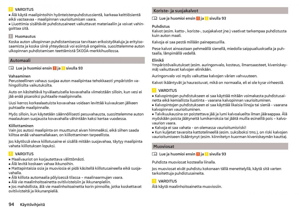 Skoda Citigo omistajan kasikirja / page 96